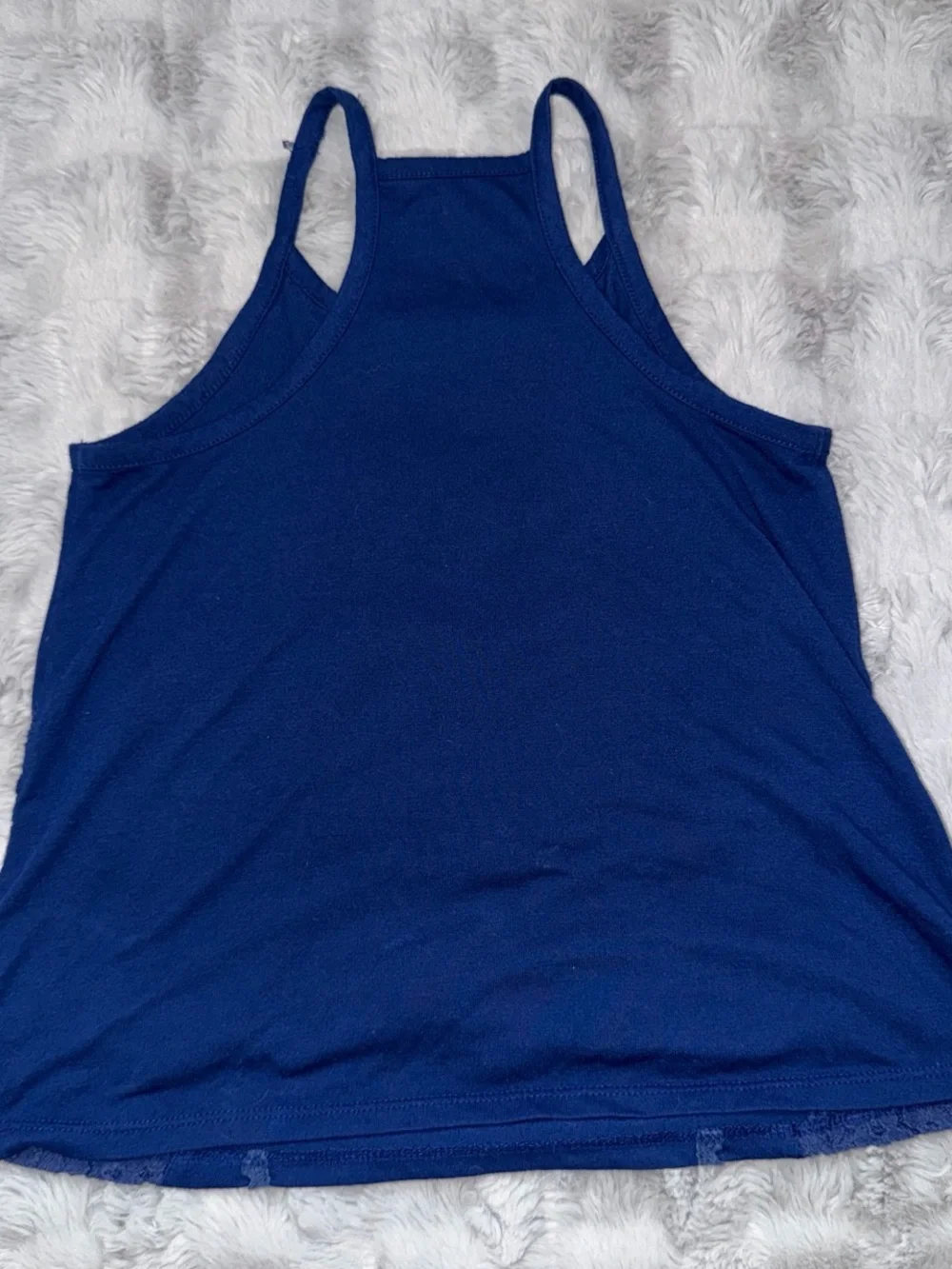 The Children's Place Girls' Navy Lace-Trim Tank Top
